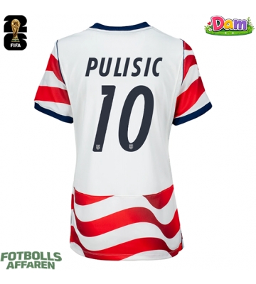 Förenta stater Christian Pulisic #10 Hemmatröja Kvinnor VM 2026 Kortärmad